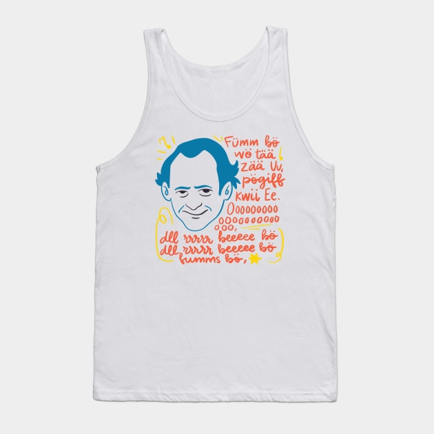 Kurt Schwitters Tank Top by Awesome quotes